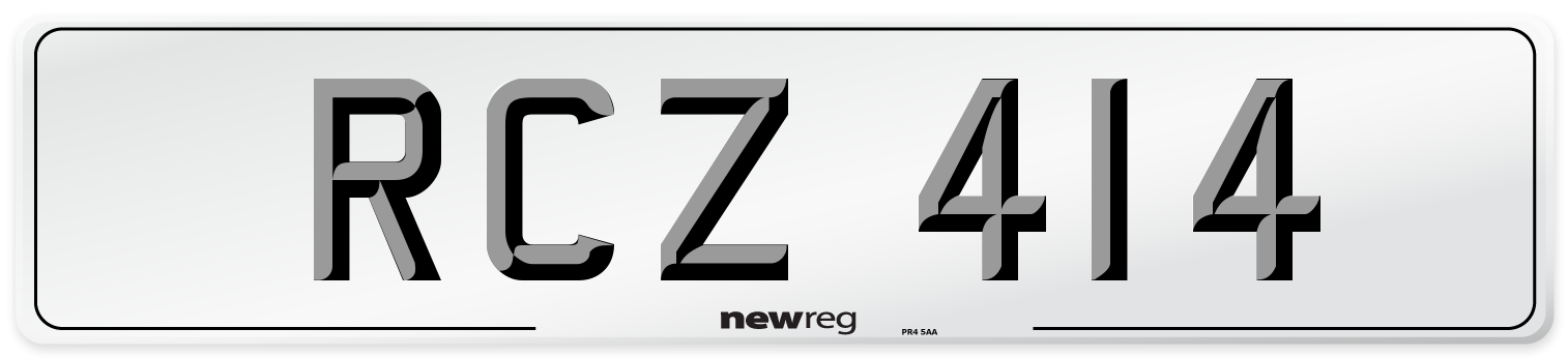 RCZ 414 Number Plate from New Reg
